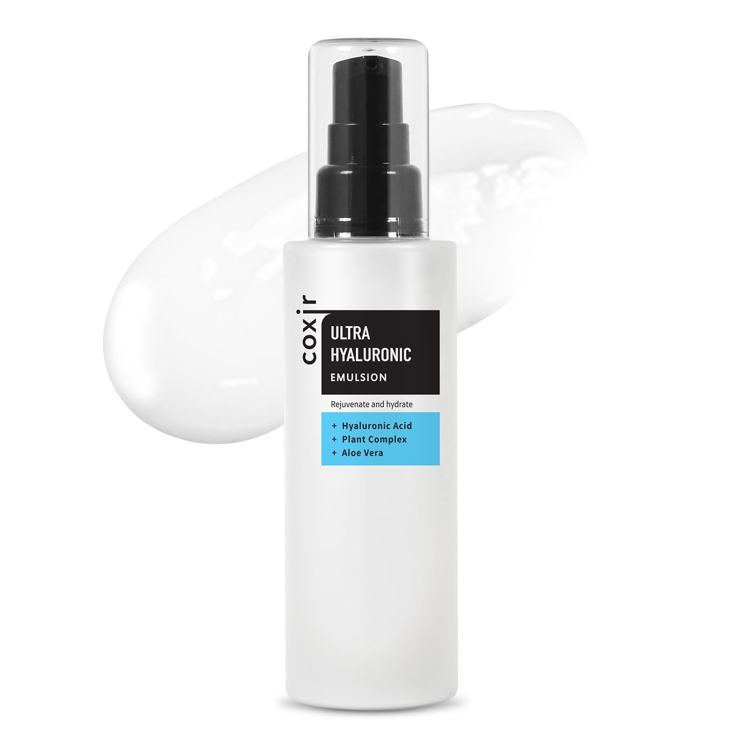 coxir ULTRA HYALURONIC EMULSION lLong-lasting Hydration Facial Moisturizer for Sensitive,Dry, Dehydrated Skin l Lightweight texture with Hyaluronic Acid, Collagen Plant Complex 19 3.38 fl.oz