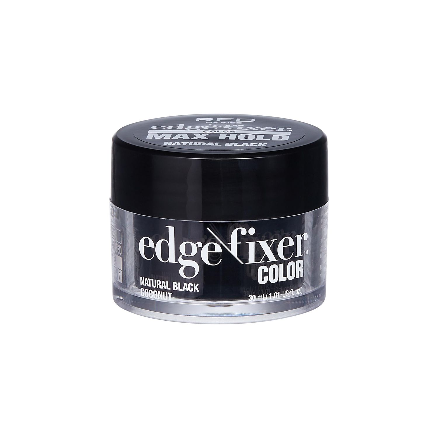 Red by Kiss Edge Fixer Color 24 HR Max Hold 100 Gray Coverage 30mL (1.01 US fl.oz) Natural Black Perfect for Missing Edges