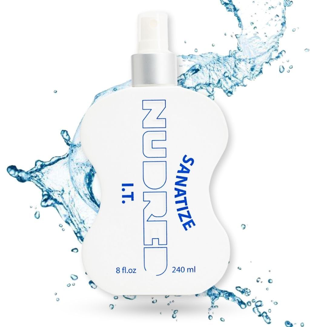 Nudred Sanitize I.T. Formula, Hair Sponge Sanitizer, Hair Care Tool Solution, Sponge Hair Brush Cleaner, Sanitizer for Coil, Curl, Twist Dreadlock Sponge, Salon Barber Shop Accessories, 8 Oz