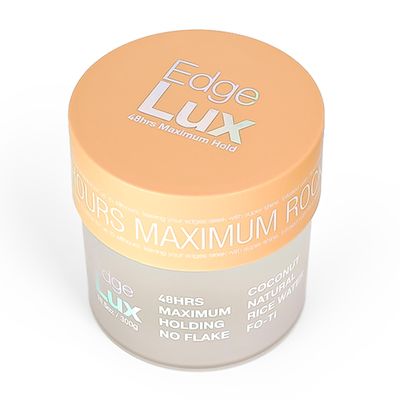 Lux Collection Edge Lux Edge Control Wax 48 Hour Maximum Hold No Flaking Natural Ingredients Scented Conditioning Styling Hair Gel Tamer (10.5 Ounce (Pack of 1), Coconut)