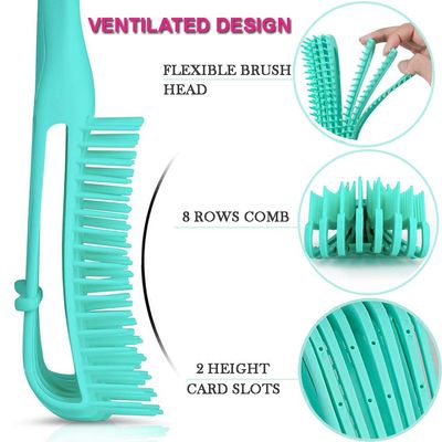 5 Pcs Detangling Hair Brush Set, Ez Detangler Brush With Edge Brush, Rat Tail Combs for Black Natural Hair Styling and Cuting, CurlyStraightWetDrylongShort Hair Available for Women Kids Men