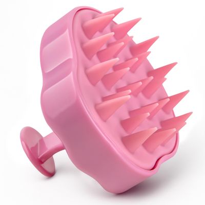 RELAXXO Scalp Massager Hair Growth - Exfoliator Hair Scrubber for Scalp, Soft Bristles for Dandruff Soothing Comfort, Shampoo Brush, Wet Dry Use, Pink
