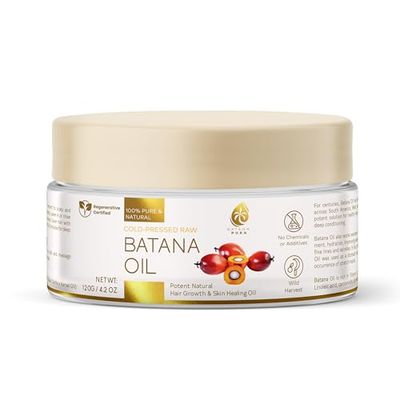 BATANA PURA 100 Raw Cold-Pressed Batana Oil, Potent Natural Hair Growth and Skin Healing Oil, Organic and Regenerative Certified, 3.5 oz 100 g (100g 3.5 fl oz, Coffee)