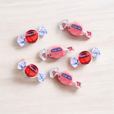 Sugar Free Cinnamon Lovers Mix Soft Chewy Taffy Hard Candy Discs, 1 Lb Diabetic Keto Friendly Nut Free Gluten Free Individually Wrapped