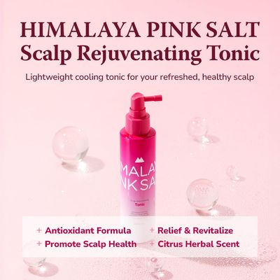 HIMALAYA PINKSALT Rejuvenating Tonic - Christmas Gifts for Women, Stocking Stuffers, Rosemary Hair Spray with Himalayan Pink Salt, Scalp Exfoliator and Serum, Silicone Free, Sulfate Free - 4.7floz