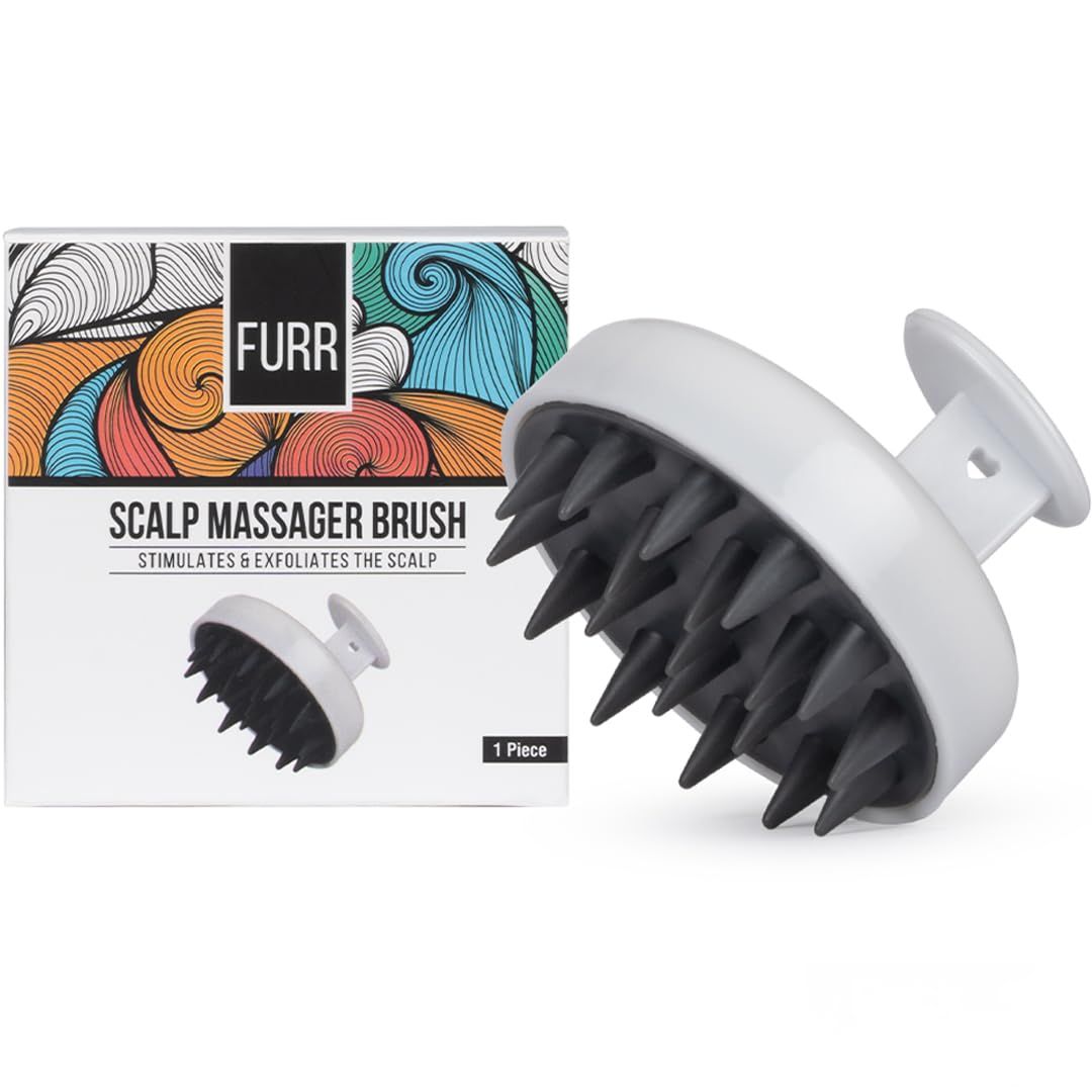 FURR Scalp Massager Brush Hair Scalp Massager Hair Growth Head Massager Scalp Stress Relax Scalp Brush Scalp Massager Shampoo Brush Hair Scrubber Dog Wash Brush Dog Shampoo Brush