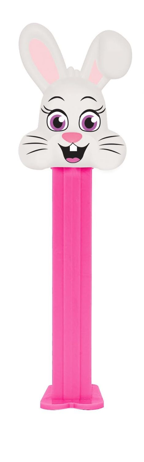 Easter PEZ Candy Dispenser - White Bunny With Floppy Ears - PEZ Candy Gift with EXTRA Candy Refills - Baskets, Party Favors, Grab Bags