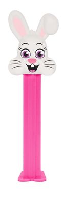 Easter PEZ Candy Dispenser - White Bunny With Floppy Ears - PEZ Candy Gift with EXTRA Candy Refills - Baskets, Party Favors, Grab Bags