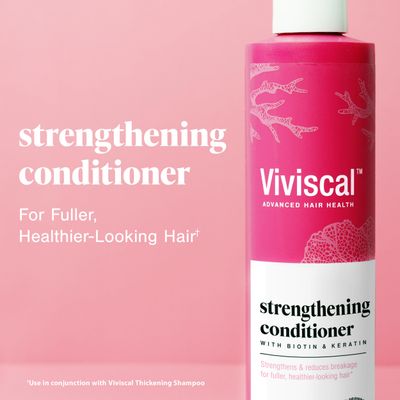 Viviscal Hair Strengthening Conditioner - Strengthens and Reduces Breakage for Fuller, Healthier Hair - With Biotin, Keratin and Marine Extracts - 250ml (8.45 Fl Oz)