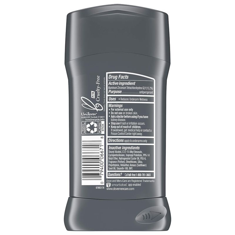 Dove Men Care Antiperspirant - Clean Comfort - Non-Irritant - Net Wt. 2.7 OZ (76 g) Per Stick - Pack of 3 Sticks