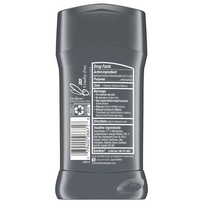 Dove Men Care Antiperspirant - Clean Comfort - Non-Irritant - Net Wt. 2.7 OZ (76 g) Per Stick - Pack of 3 Sticks