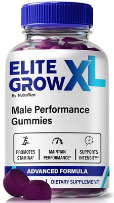 NutraRize Elite Grow XL Gummies Male, Official EliteGrowXL for Men, Premium Formula for Male Performance, Energy Stamina, All-Natural Elite GrowXL Support, Elite Grow XL ME Gomitas (60 Gummies)