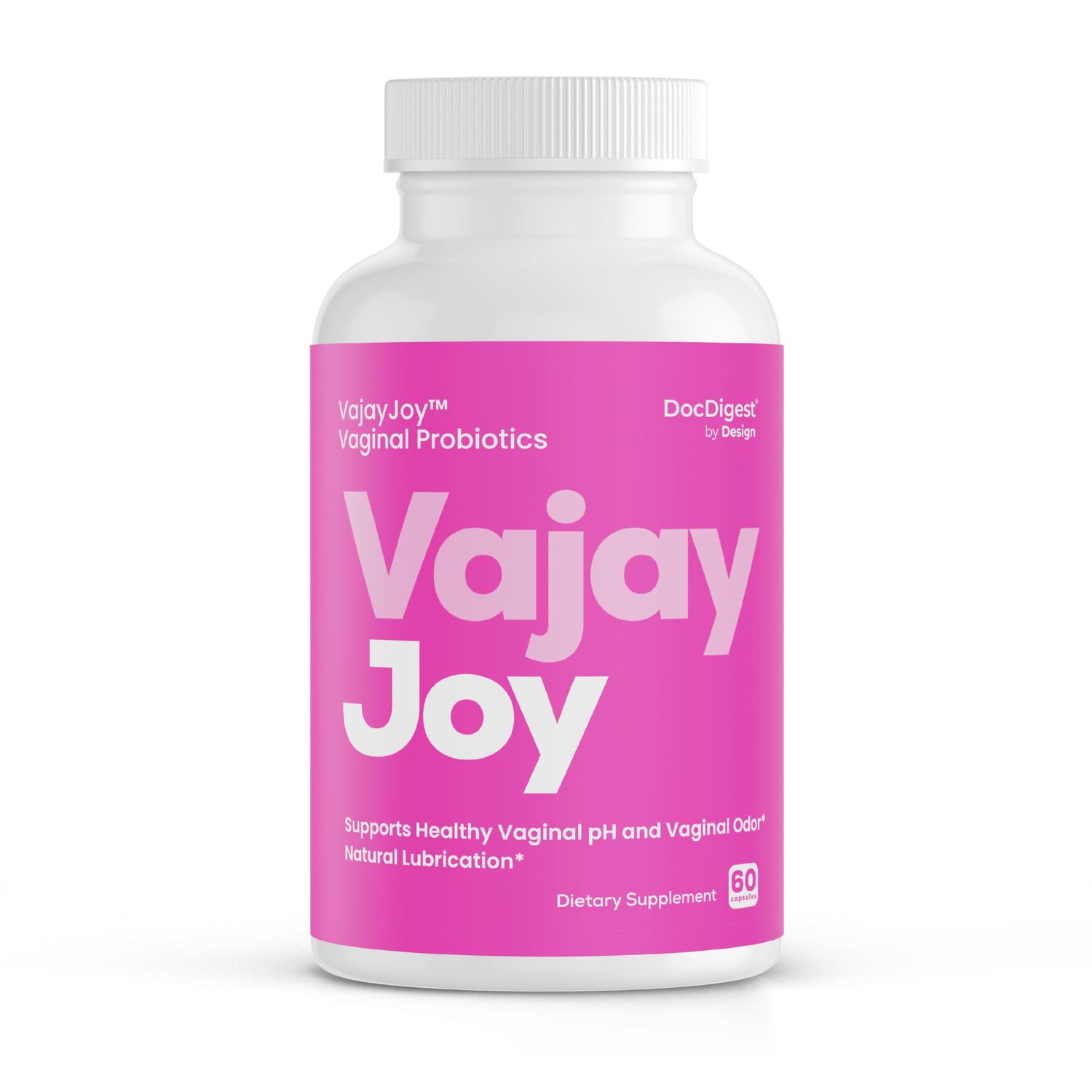 DocDigest by Design VajayJoy pH Balance Pills -Womens Vaginal Probiotic for pH Regulation, Clinically Shown to Restore pH Equilibrium and Natual Lubrication- Reduces BV, Yeast Infections and Odor