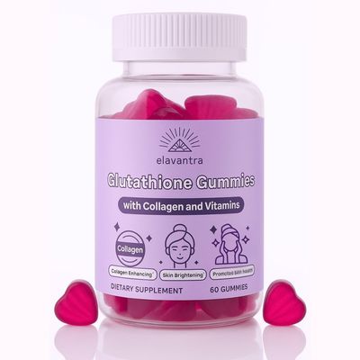 Elavantra Glutathione Gummies with Collagen 1000mg Glutathione with Vitamin C Vitamin E 30 Day Supplement Skin Whitening Collagen Gummies Liposomal Supplement