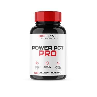 BioSync Supplements 1 Effective Premium PCT Supplement for Men Post Cycle Therapy to Kickstart Levels, Repair Liver, Block Estrogen, Balance Hormones 8 Powerful Ingredients - 60 Capsules