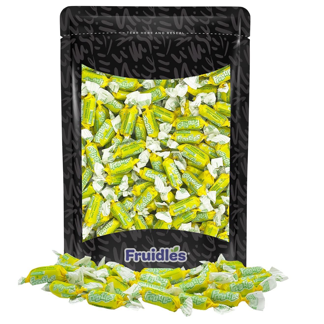 Fruidles Tootsie Roll Original Lemon Lime Twist Midgees, Peanut-Free, Gluten-Free, Kosher Certified, Individually Wrapped, 70 Count (Half-Pound)