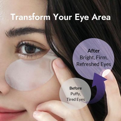 MIZON Collagen Eye Gel Patch with Hydrolyzed Collagen, Caviar, and Chamomile for Firming, Nourishment, and Wrinkle Care - 60pcs -
