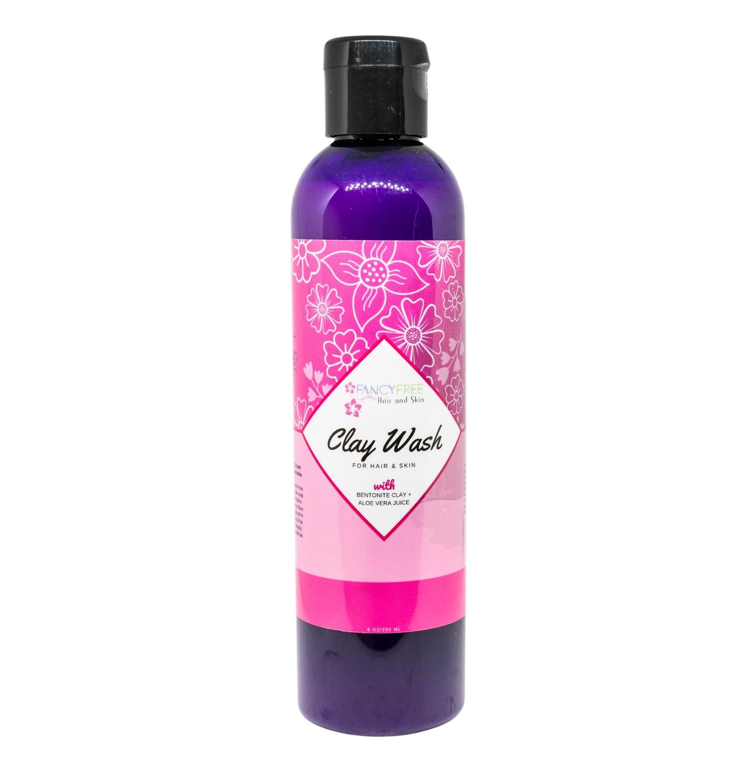 Fancy Free Hair and Skin Clay Wash (8 oz.) Dual-Action Hair Skin Revitalizer, Bentonite Aloe Formula - Moisturizing, Chemical-Free, Promotes Healthy Growth pH Balance