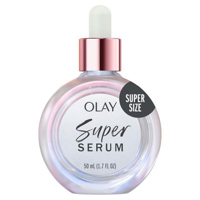 Olay Super Serum - Vitamin C E, Niacinamide, Collagen Peptide, AHA - Glass Skin Care for Face - Brightening, Hydrating, Firming, Evens Tone, Smooths Fine Lines, Dark Spot Reduction, 1.7 Oz