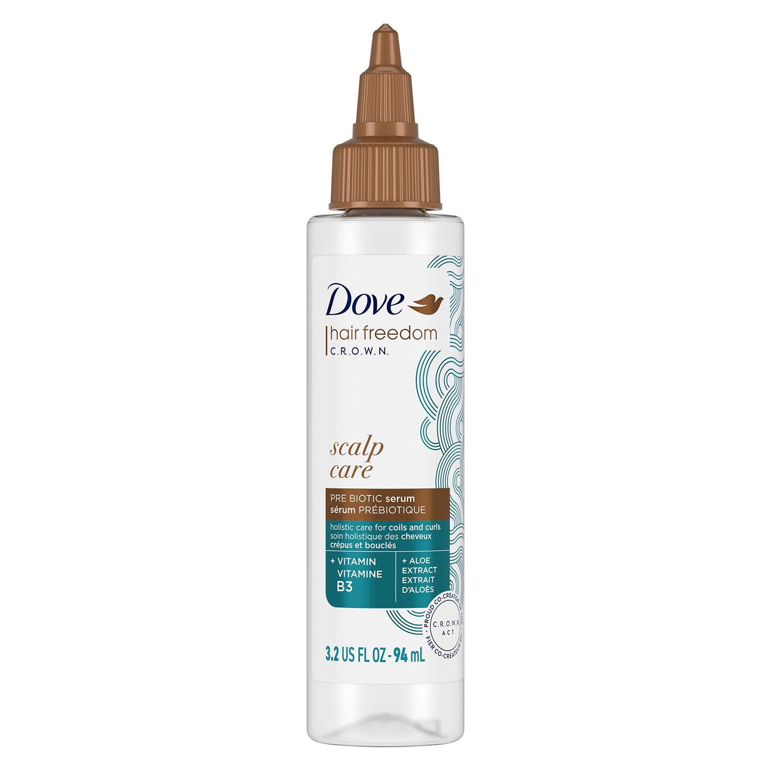 Dove Amplified Textures Leave-on Treatment: Hydrating Scalp Tonic and Moisturizing Hair Treatment for Dry Scalp, 3.2 oz