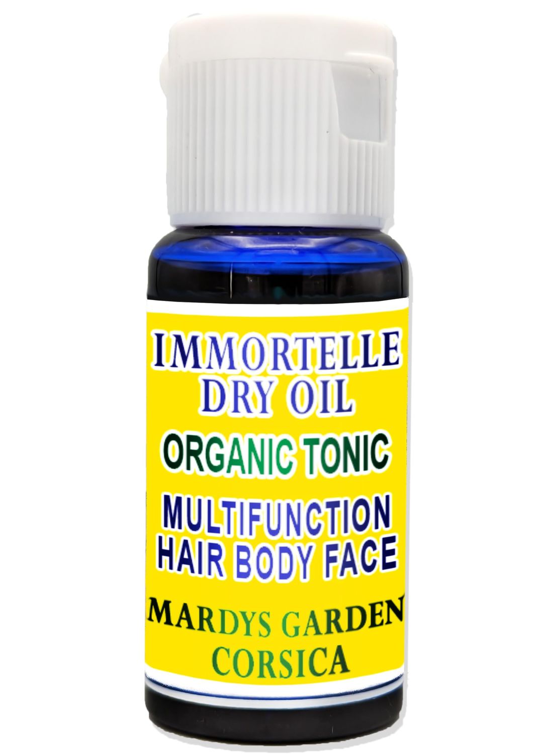 MARDYS GARDEN Handcrafted multifunction Immortal Dry Oil 15ml - ORGANIC Oil for Hair, Face, Body - Revives and Revitalizes - Made in FRANCE