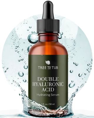 Tree To Tub Double Hyaluronic Acid Hyaluronic Acid Serum for Face - Anti-Aging Hydrating Serum - Targets Fine Lines Dry, Sensitive Skin