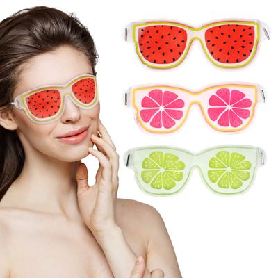 Gel Eye Mask for Dark Circles and Puffiness,ColdHot Packs Reusable Cute Cooling Ice Eye Masks,Relief Migraine Eyes Swollen,Soft Non Toxic Suitable for Kids,Woman and Man(3 Pack)