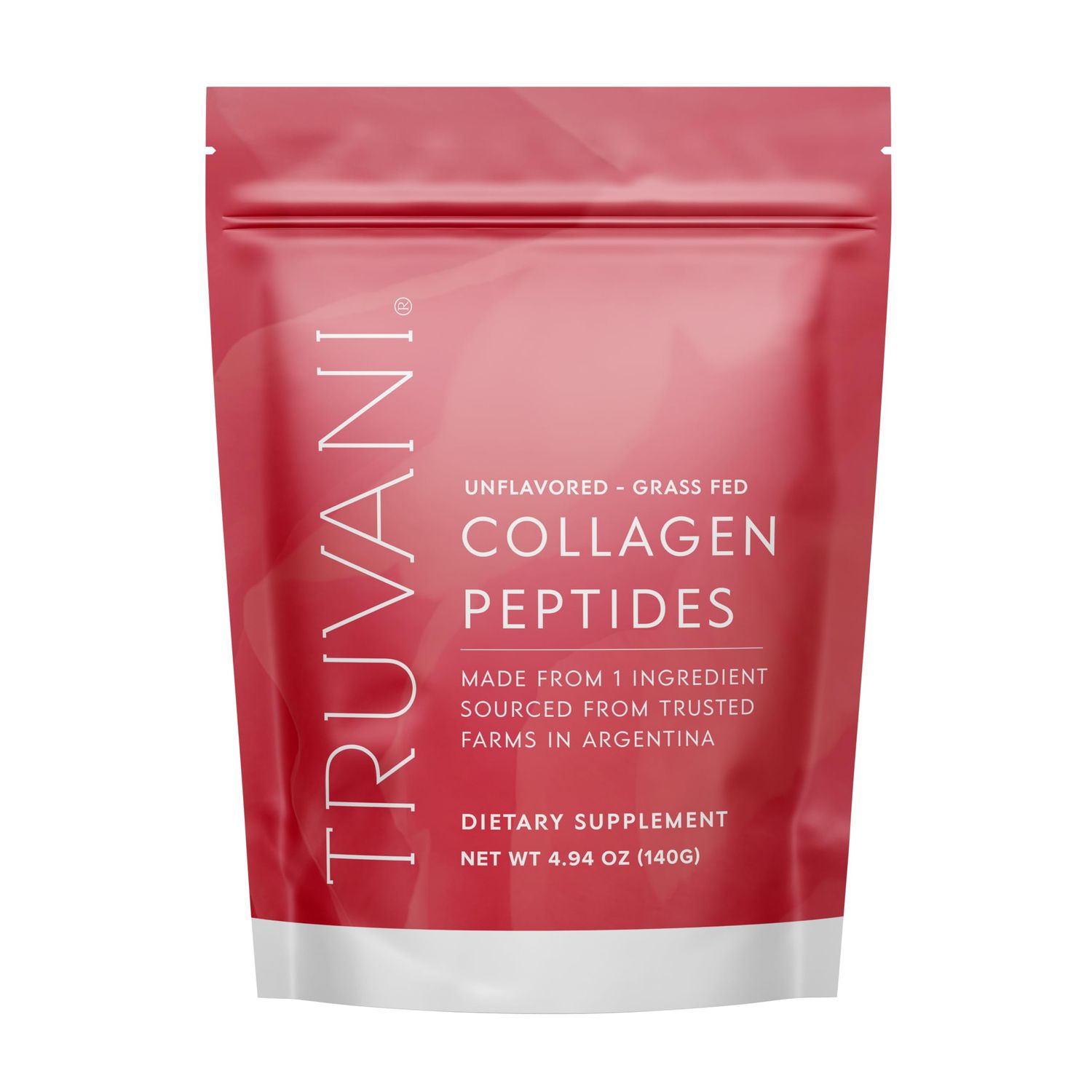 Truvani Hydrolyzed Collagen Peptides Unflavored 7 Servings 20g Grass-Fed Collagen Protein Powder Promotes Hair, Nail, Skin, and Joint Health Keto Dairy and Gluten Free Women and Men