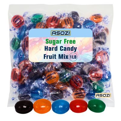 Arcor Sugar Free Candy Assorted 1lb - Fruity Flavored Sugarless Hard Candy Bulk for Parties - Sugar Free Hard Candy Individually Wrapped for Guilt-Free Snacking - Ideal for Events