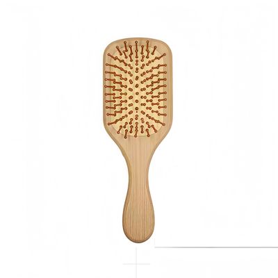 Jimdoayo Natural Air Cushion Bamboo Hair Brush - Wooden Paddle Hairbrush for Hair Growth, Scalp Massage, and Detangling - Suitable for Women, Men, and Kids, All Hair Types (medium)