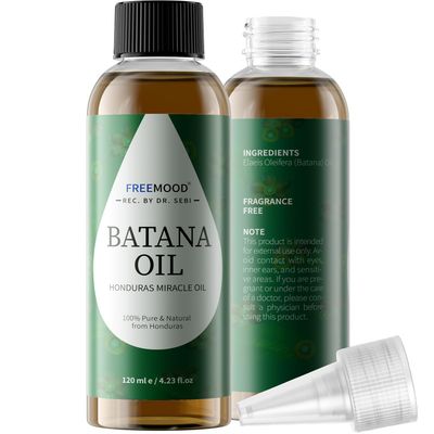 Batana Oil for Hair Growth, 100 Pure Natural Raw Batana Oil from Honduras, Care for Hair Enhance, Scalp Skin, 1 Bottle 2 Caps, 4.22 fl.oz