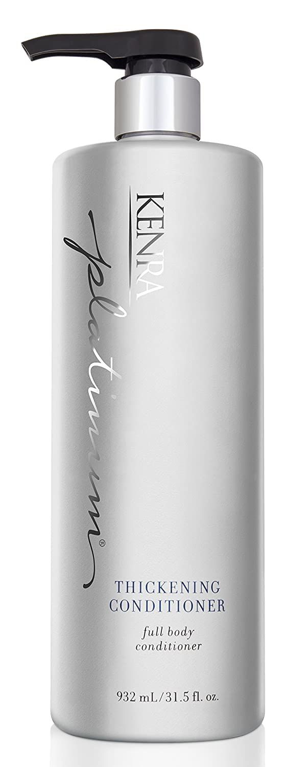Kenra Platinum Thickening Conditioner Provides Nourishment Delivers Shine Increases Thickness Volume Body Fullness Protects Against Humidity All Hair Types 31.5 fl. Oz
