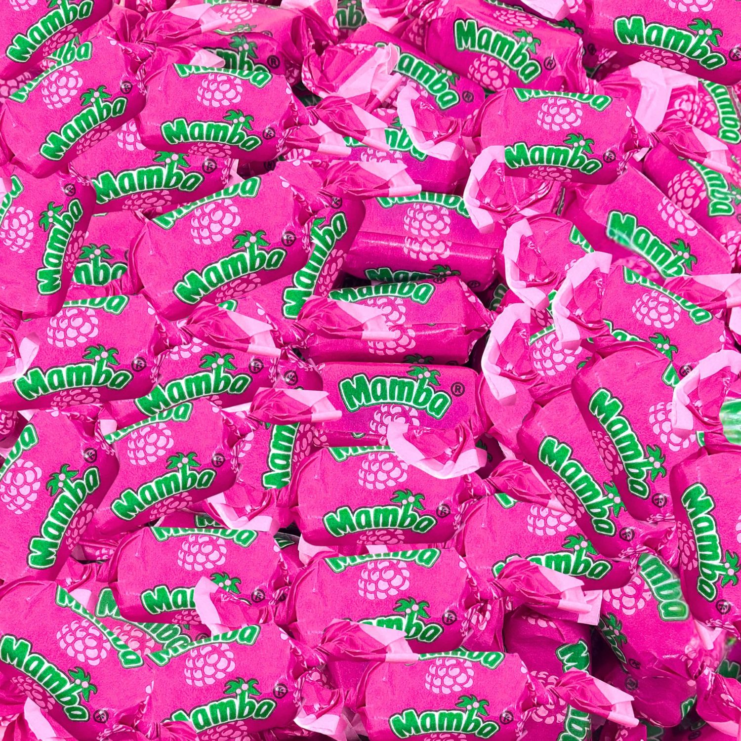 Raspberry Mamba Fruit Chews, 1 Lb. Bag - Individually Wrapped - Juicy Chews Perfect For Holidays, Pinatas, Christmas Stockings, Goody Bags, And Parties - Approx. 80 Pieces