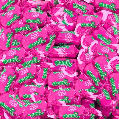 Raspberry Mamba Fruit Chews, 1 Lb. Bag - Individually Wrapped - Juicy Chews Perfect For Holidays, Pinatas, Christmas Stockings, Goody Bags, And Parties - Approx. 80 Pieces