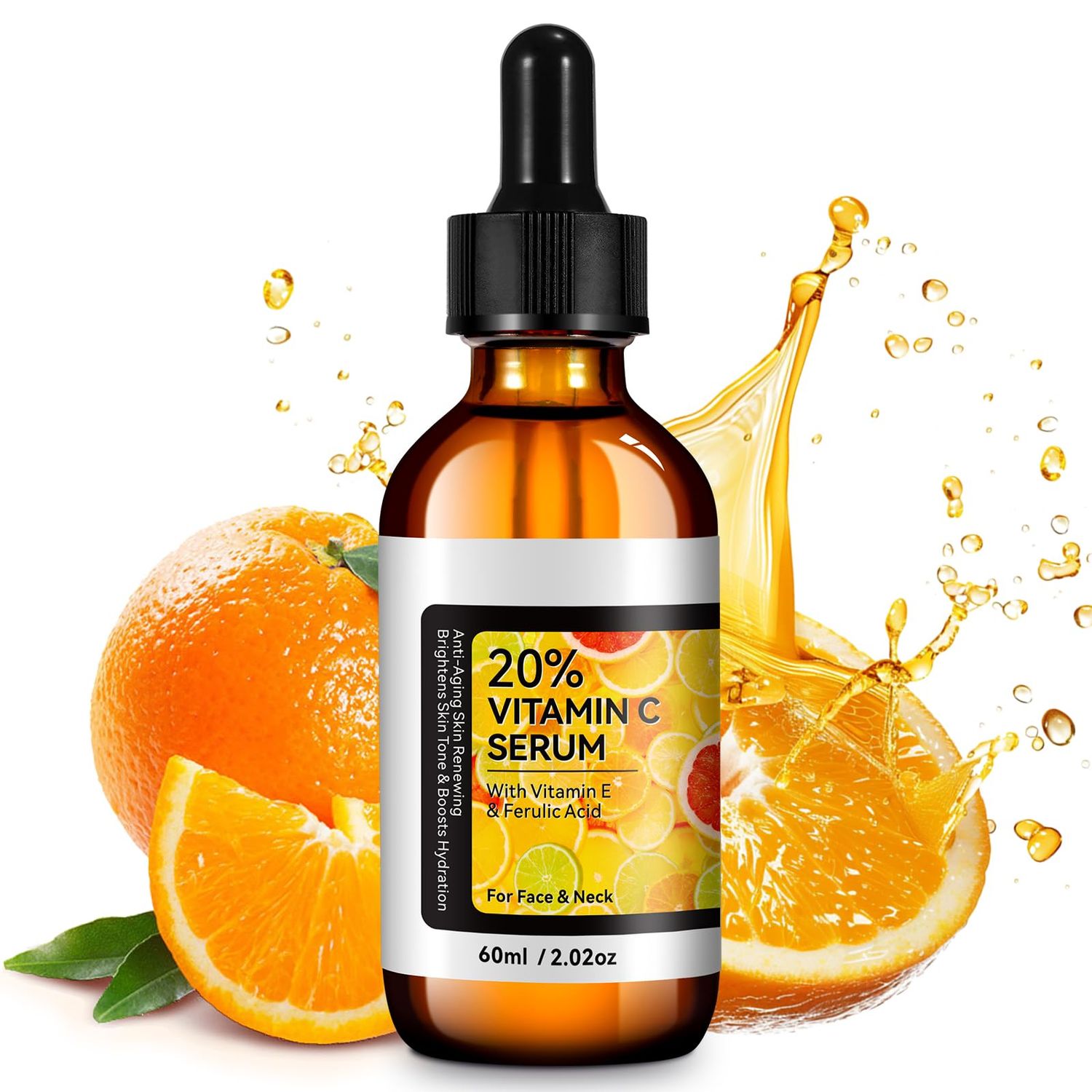 Vitamin C Serum,Anti Aging Facial Serum with Vitamin C,Reduce Dark Spots - Acne Wrinkles, Brightening Serum, Even Skin Tone, Eye Area, Boost Skin Collagen,Hydrate Plump Skin 60ml (1pcs)