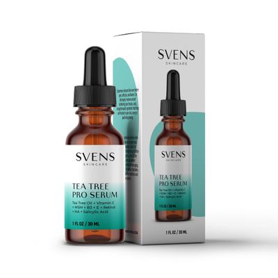 Svens Skincare Tea Tree Pro Serum, Clear Skin, Formulated with Tea Tree Oil, Vitamin C, Salicylic Acid, Niacinamide Retinol, 1fl oz
