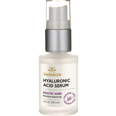 Swanson Hyaluronic Acid Serum - 1 fl Ounce (29.6 ml) - Moisturizing Serum for Skin Hydration and Youthful Appearance