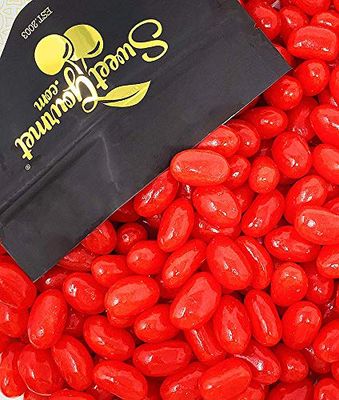 SweetGourmet Red Jumbo Cinnamon Jelly Beans, Sweet and Spicy Candy, 2 Pounds