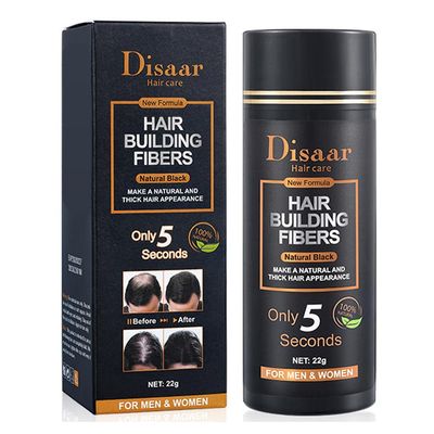 DISAAR BEAUTY Protein Fiber Thickening Hair Building Fibers Natural Black for Men and Women Keratin Fiber 22g 0.78oz