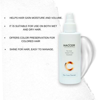 Haccer Hair Care Therapy - Hair Repair, Moisture Volume Boost, Heat Frizz Protection, Shine-Enhancing, Easy Detangling, Paraben-Free, Sulfate-Free, Silicone-Free Serum for, Healthy Hair, 150ml