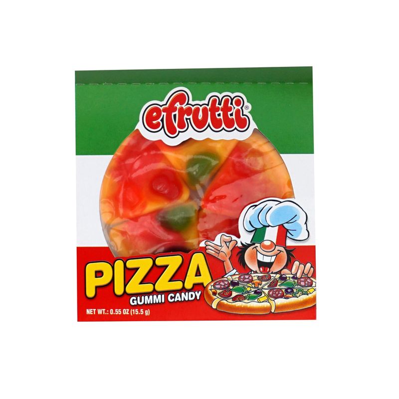 efrutti Gummi Pizza, 48 Pieces Display Box, Individual Wrapped Pizza Gummy Candy