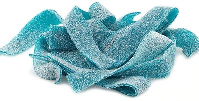 Sour Power Gummy Belts Candy (1 Pound (Pack of 1), Sour Blue Raspberry)