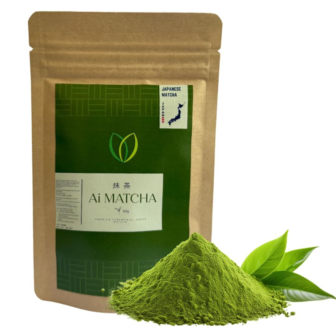 Ai MATCHA Superior Ceremonial Grade Japanese Matcha Green Tea Powder (50g1.76 oz)
