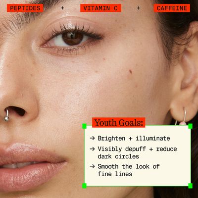 Youth To The People Peptides Vitamin C Eye Concentrate (0.5 fl oz), Visibly Brightens Dark Circles, Reduce Undereye Puffiness, Blurs Fine Lines, Antioxidants Caffeine, Vegan