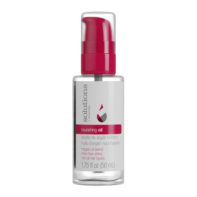 GREAT CLIPS Solutions Nourishing Oil, 1.75oz Argan-Oil Blend Hydrates Hair Skin Great for Dry, Damaged Hair