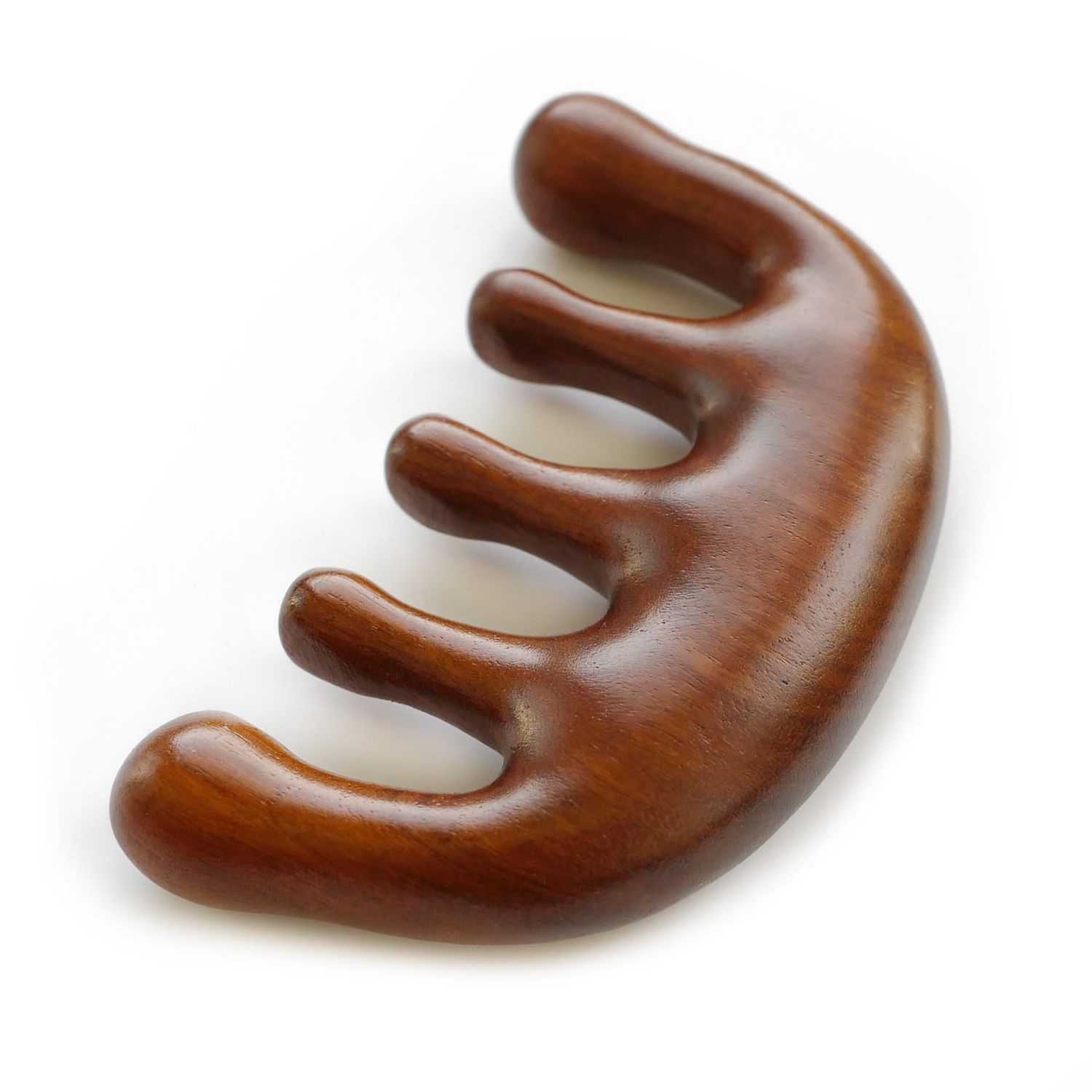 Menesia Wood Scalp Comb, Wooden Scalp Massager, Sandalwood Wooden Hair Massage Comb for Women Hair Growth(Brown)