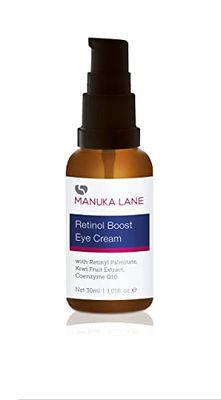 Retinol Boost Eye Cream with Retinyl Palmitate, Vitamin A, Kiwi Fruit Extract Coenzyme Q10 Sweet Almond Oil Carefully formulated to keep your eyes bright and healthy!