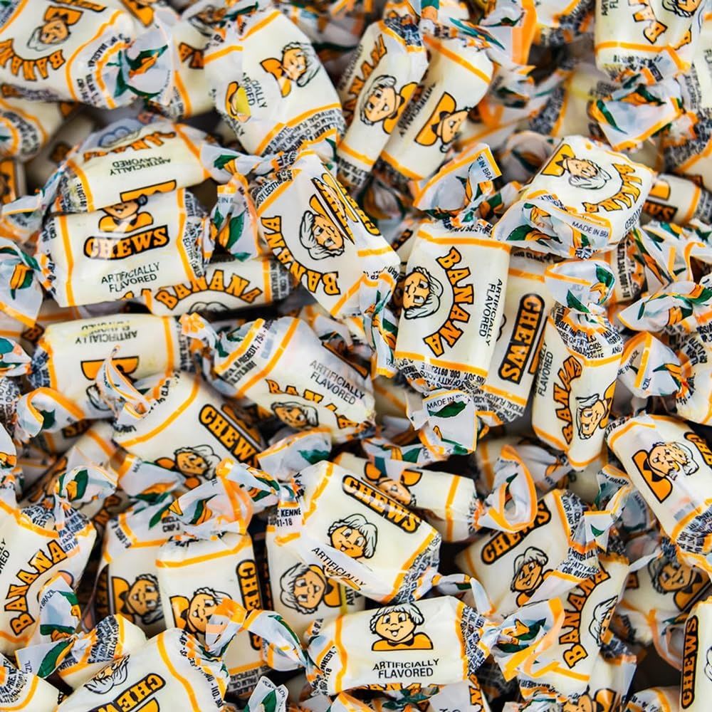 Banana Flavored Fruit Chews, 2 Pounds Bulk