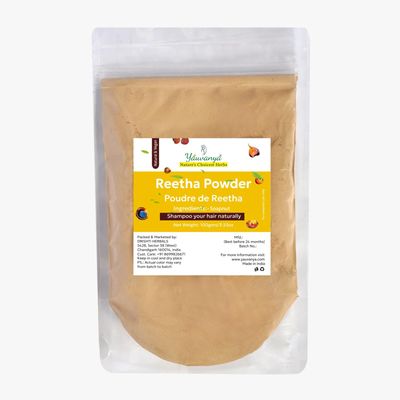 Yauvanya ReethaArithaSoapnut (Sapindus mukorossi) Powder, Natural Hair Cleanser and Nourisher - 100 gms