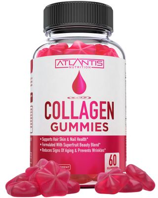 Atlantis Nutrition Collagen Peptides Gummies for Women - Formulated with Type I III - Vitamin Superfruit Beauty Blend - Formulated to Support Hair, Nail Skin Health 60 Count